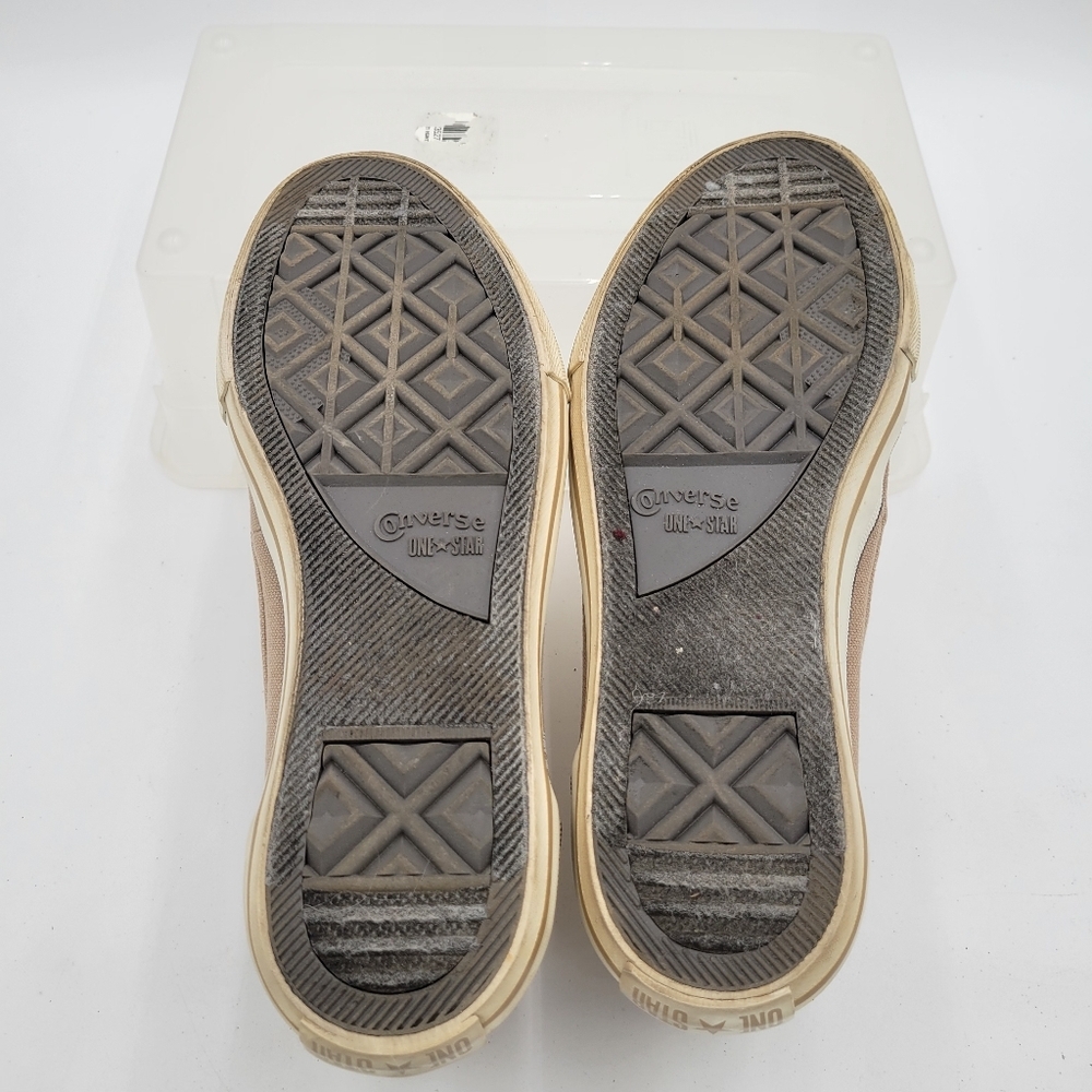 Mens Converse One Star Canvas Boat shoe Tan/Khaki/Light Brown Size 7.5 - Picture 7 of 12